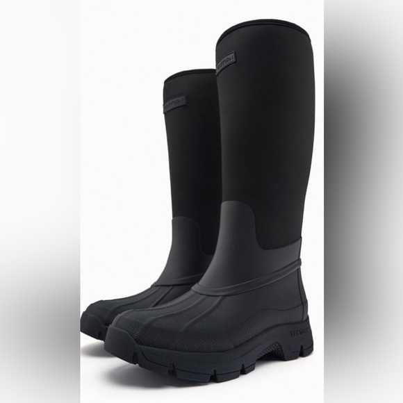 Zara Shoes Zara X Tretorn Black Flat Rain Boots Nwt Poshmark